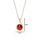 18ct Yellow ﻿Gold on Sterling Silver Baltic Amber Swirl Drop Pendant Necklace