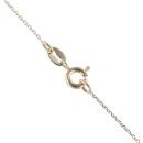 9ct Yellow Gold 0.15ct Brilliant Diamond And Sapphire Cluster Pendant And Chain 18"