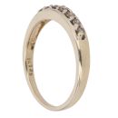 9ct Yellow Gold 0.25ct Brilliant Cut Champagne Diamond Half Eternity Ring