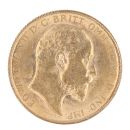 1909 Edward VII Large Head UK Half Sovereign Coin
