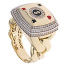 14ct Yellow Gold Monaco Cubic Zirconia Signet Ring