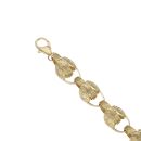 9ct Yellow Gold Tulip Bracelet 9.5"