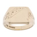 9ct Yellow Gold Patterned Signet Ring