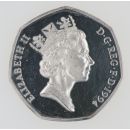 1994 Elizabeth II D-Day Landings Commemorative 50 Pence Coin