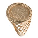 9ct Yellow Gold 1949 St George Coin Ring