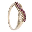 9ct Yellow Gold Ruby Crossover Fancy Ring