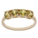 9ct Yellow Gold Yellow Sapphire Four Stone Ring