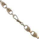 9ct Yellow Gold Patterned Tulip Chain 32"