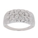Sterling Silver Four Row Keeper Ring By Icesia