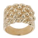 9ct Yellow Gold Five Row Keeper Ring