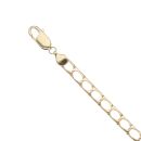 9ct Yellow Gold Rectangle Curb Bracelet 8.5"