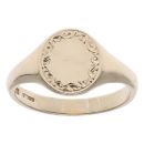 9ct Yellow Gold Patterned Signet Ring