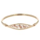 9ct Yellow And Rose Gold Tree Of Life Hinged Clogau Bangle