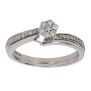 18ct White Gold 0.25ct Brilliant Cut Diamond Cluster Ring