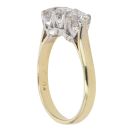 18ct Yellow Gold 0.90ct Brilliant Cut Diamond Trilogy Ring