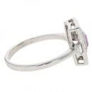 Platinum 0.65cts Diamond And Pink Sapphire Ring