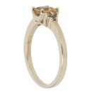 9ct Yellow Gold 0.04ct Diamond And Created Citrine Single Stone Ring