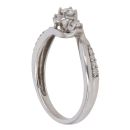 9ct White Gold 0.25ct Brilliant Cut Diamond Trilogy Ring