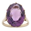 9ct Yellow Gold Amethyst Fancy Ring