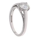 9ct White Gold Moissanite Single Stone Ring