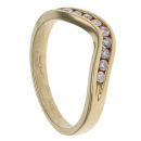 18ct Yellow Gold 0.20ct Brilliant Cut Diamond Wishbone Ring