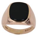 9ct Yellow Gold Onyx Signet Ring