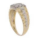 18ct Yellow and White Gold 0.60ct Brilliant Cut Diamond Signet Ring