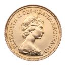 1982 Elizabeth II Decimal Portrait UK Half Sovereign Coin