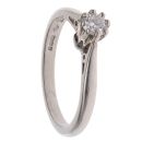 Platinum 0.20ct Brilliant Cut Diamond Solitaire Ring