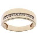 9ct Yellow Gold 0.10ct Diamond Signet Ring