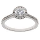 18ct White Gold 0.90ct Brilliant Cut Lab Grown Diamond Cluster Ring
