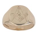 9ct Yellow Gold Masonic Signet Ring