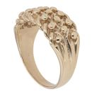 9ct Yellow Gold Three Row Keeper Ring