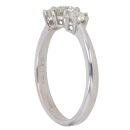 18ct White Gold 0.75ct Brilliant Cut Diamond Trilogy Ring