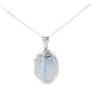 Silver Oval Locket And 22" Chain by Icesia