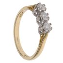 18ct Yellow Gold 0.50ct Brilliant Cut Diamond Trilogy Ring