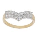 18ct Yellow Gold 0.80ct Brilliant Cut Diamond Wishbone Ring