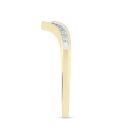 9ct Yellow Gold 0.10ct Natural Diamond Wishbone Eternity Ring