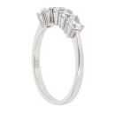 Silver Cubic Zirconia Half Eternity Ring by Icesia
