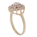 9ct Yellow Gold Cubic Zirconia Cluster Ring