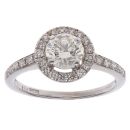 18ct White Gold 1.35ct Brilliant Cut Diamond Cluster Ring
