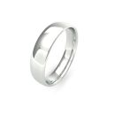9ct White Gold Slight Court Wedding Band 5mm