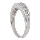 18ct White Gold 0.33ct Brilliant and Baguette Cut Diamond Half Eternity Ring