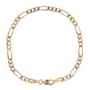 9ct Yellow Gold Figaro Bracelet 7"