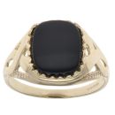 9ct Yellow Gold Square Onyx Signet Ring
