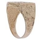 9ct Yellow Gold England Three Lions Shield Ring