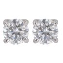 18ct White Gold 1.00ct Brilliant Cut Lab Grown Diamond Stud Earring