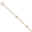 14ct Yellow Gold Star Belcher Bracelet 7.5"