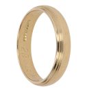 18ct Yellow Gold Grooved Edges Wedding Band 4mm