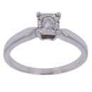 9ct White Gold 0.10ct Diamond Solitaire Ring